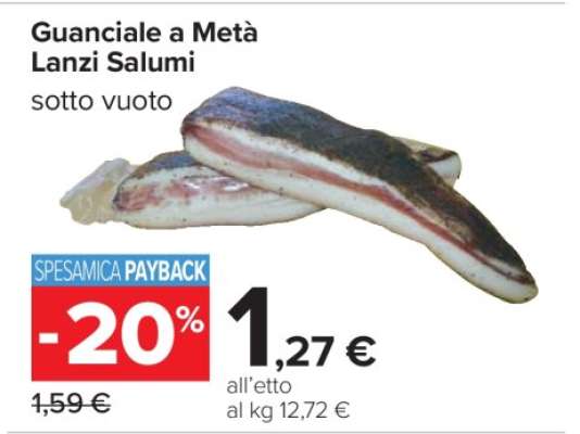 Guanciale a Metà Lanzi Salumi