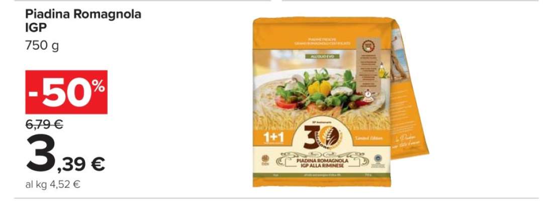 Piadina Romagnola IGP