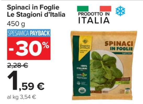 Spinaci in Foglie Le Stagioni d’Italia