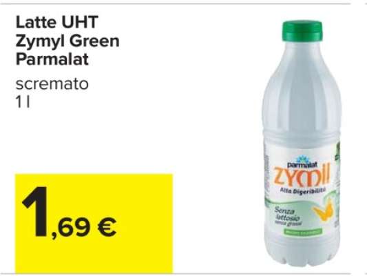 Latte UHT Zymyl Green Parmalat