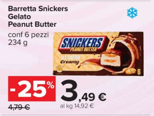 Barretta Snickers Gelato Peanut Butter