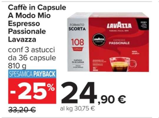 Caffè in Capsule A Modo Mio Espresso Passionale Lavazza