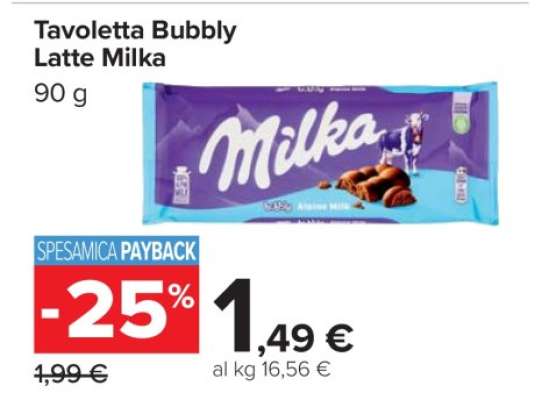 Tavoletta Bubbly Latte Milka