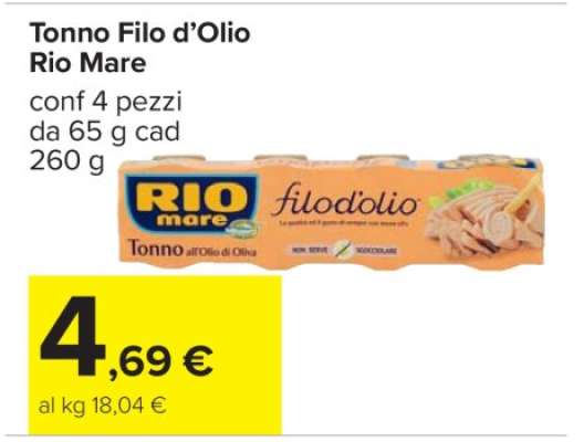 Tonno Filo d’Olio Rio Mare