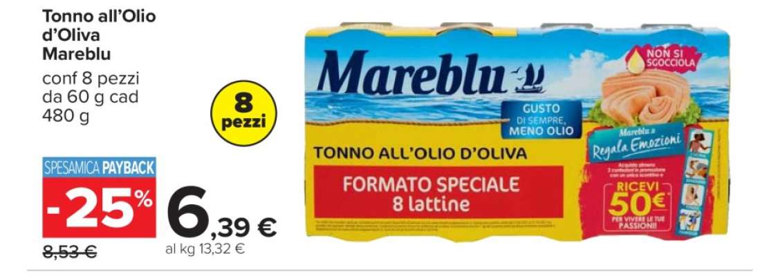 Tonno all’Olio d’Oliva Mareblu