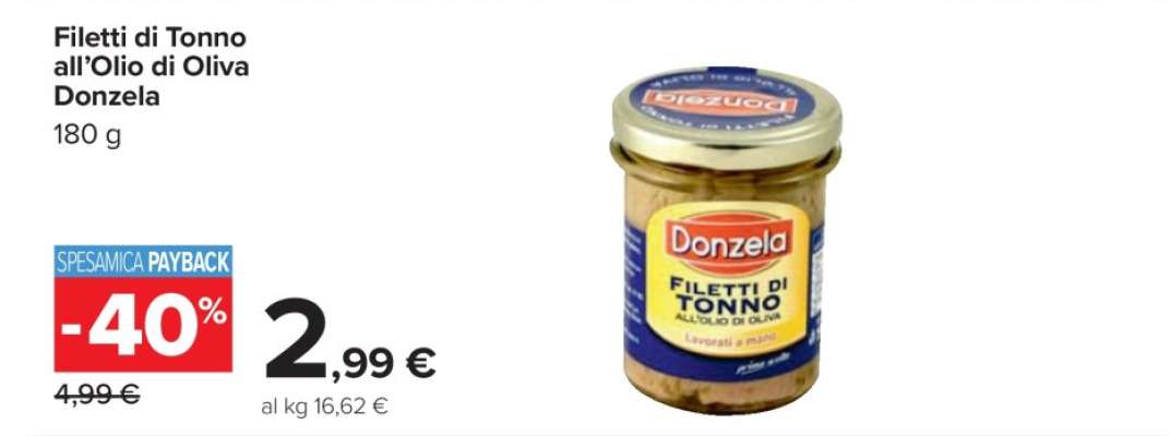 Filetti di Tonno all’Olio di Oliva Donzela