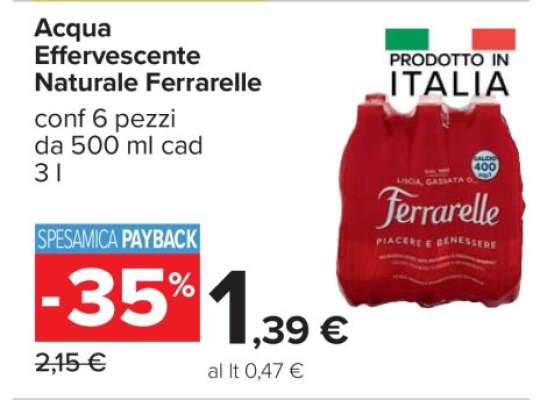 Acqua Effervescente Naturale Ferrarelle