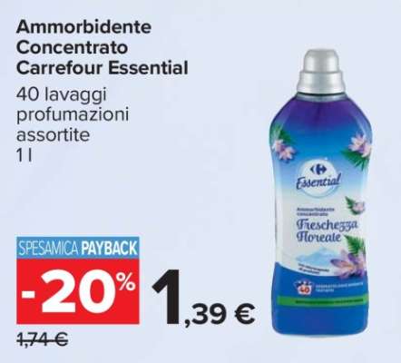 Ammorbidente Concentrato Carrefour Essential