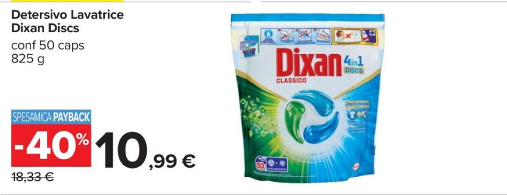 DETERSIVO LAVATRICE DIXAN DISCS