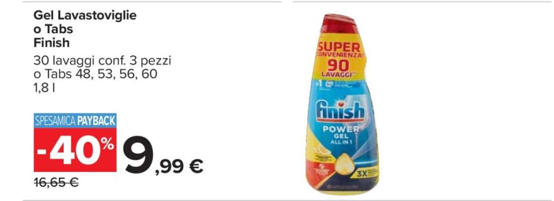 Gel Lavastoviglie o Tabs Finish
