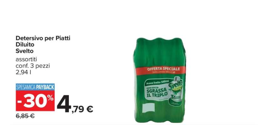 Detersivo per Piatti Diluito Svelto