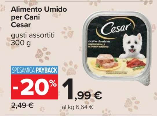 Alimento umido per cani Cesar