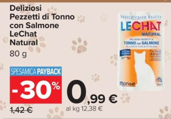 Deliziosi Pezzetti di Tonno con Salmone LeChat Natural