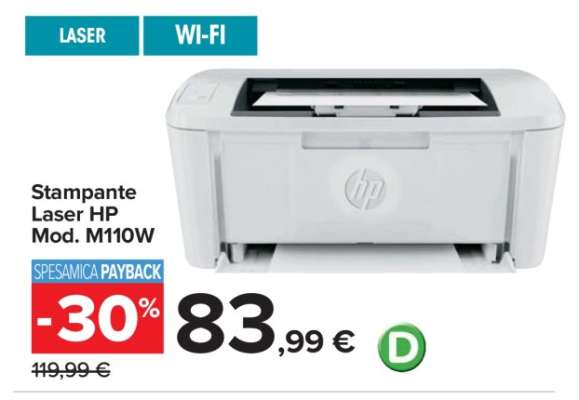 Stampante Laser HP Mod. M110W