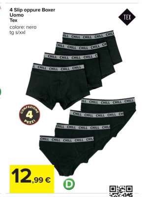 4 Slip oppure Boxer Uomo