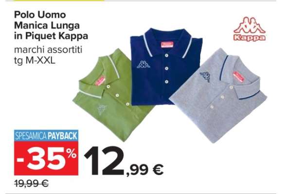 Polo Uomo Manica Lunga in Piquet Kappa