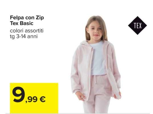 Felpa con Zip Tex Basic