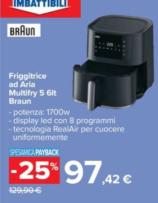 Friggitrice ad Aria Multifry 5 6lt Braun