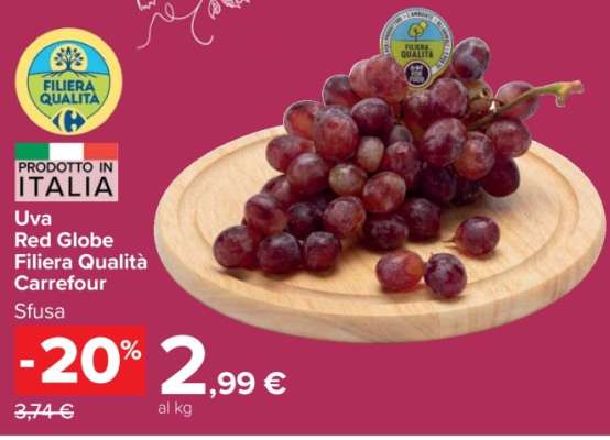 Uva Red Globe Filiera Qualità Carrefour