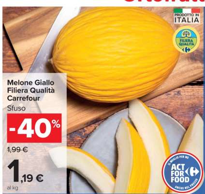 Melone Giallo Filiera Qualità Carrefour