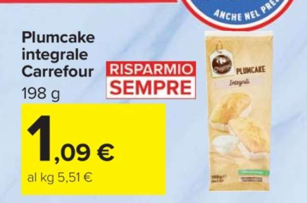 Plumcake integrale Carrefour