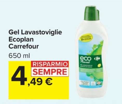 Gel Lavastoviglie Ecoplan Carrefour