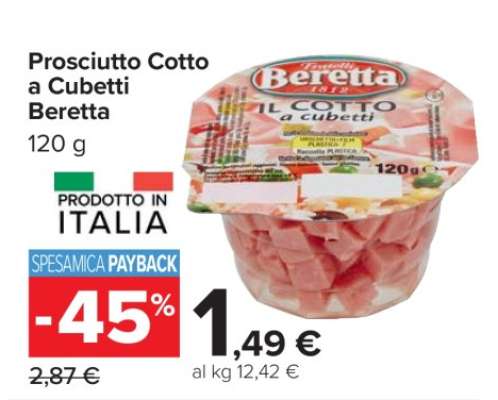 Prosciutto cotto a cubetti Beretta