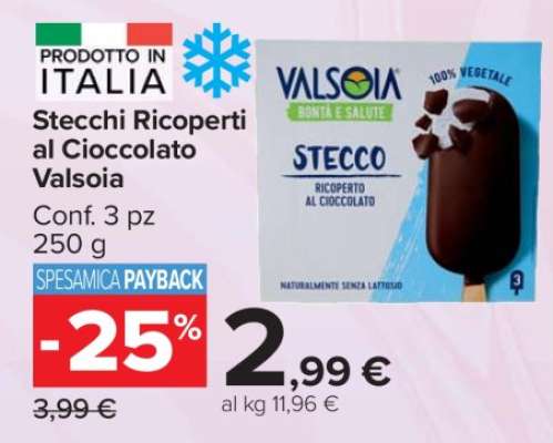 Stecchi Ricoperti al Cioccolato Valsoia