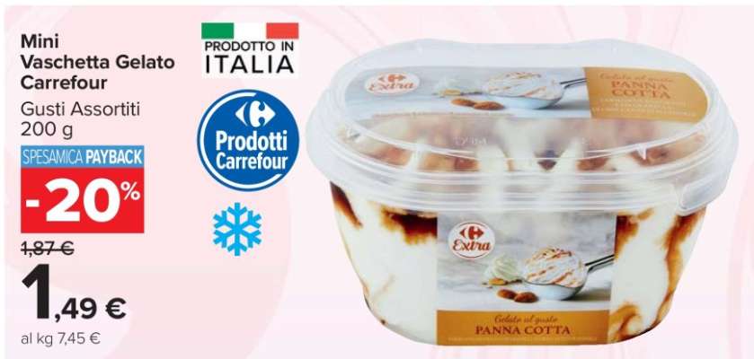 Mini Vaschetta Gelato Carrefour