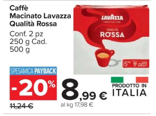 Caffè Macinato Lavazza Qualità Rossa