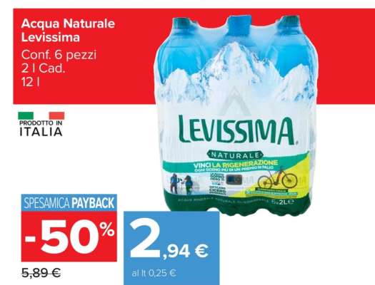 Acqua Naturale Levissima