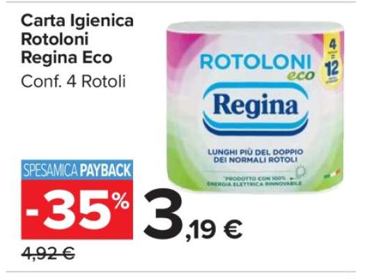 CARTA IGIENICA ROTOLONI REGINA ECO