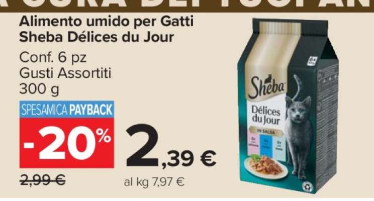 ALIMENTO UMIDO PER GATTI SHEBA DÉLICES DU JOUR