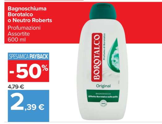 Bagnoschiuma Borotalco o Neutro Roberts