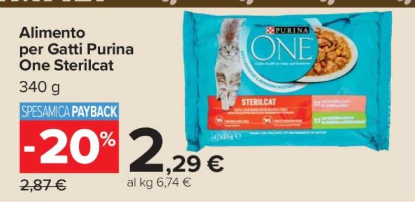 Alimento per Gatti Purina One Sterilcat