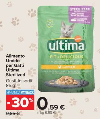 Alimento Umido per Gatti Ultima Sterilized