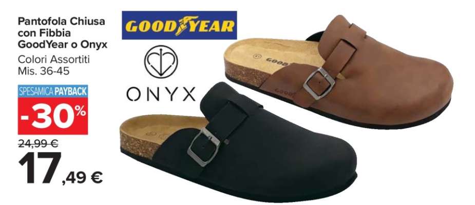 Pantofola Chiusa con Fibbia GoodYear o Onyx