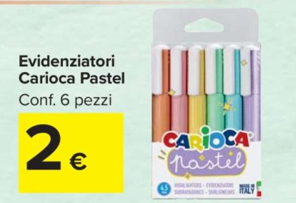 Evidenziatori Carioca Pastel