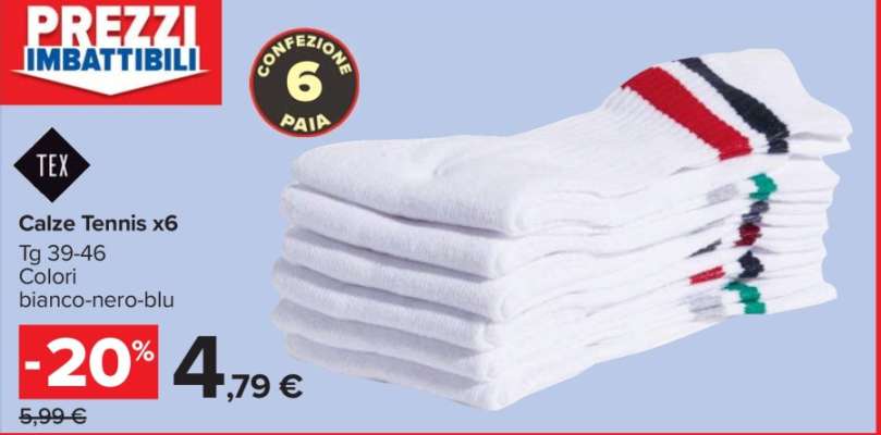 Calze Tennis x6