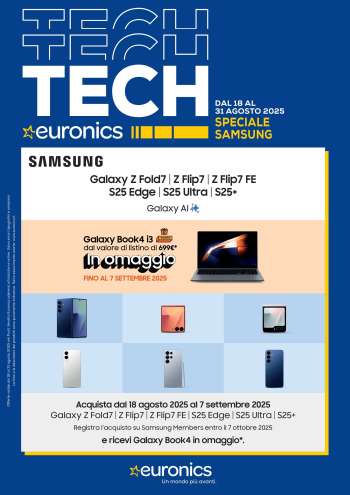 Volantino Euronics - 18/8/2025 - 31/8/2025.
