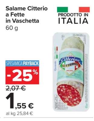 Salame Citterio a Fette in Vaschetta