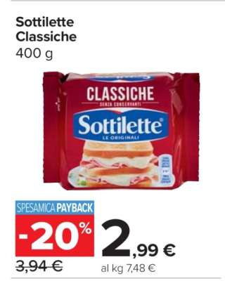 Sottilette Classiche