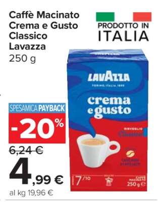 Caffè Macinato Crema e Gusto Classico Lavazza