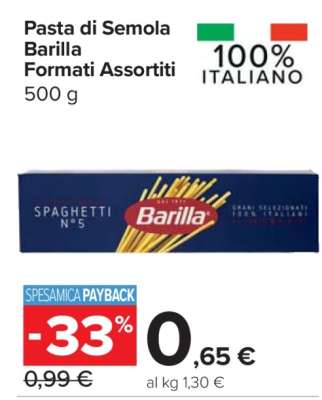 Pasta di Semola Barilla Formati Assortiti
