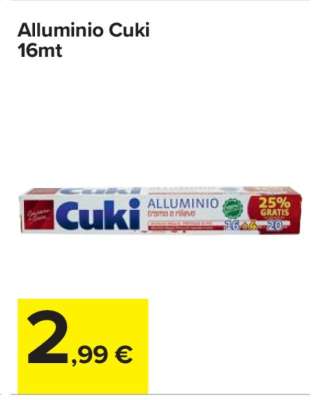 Alluminio Cuki 16mt
