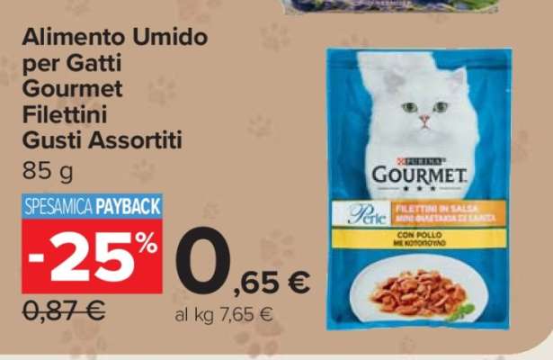 Alimento Umido per Gatti Gourmet Filettini Gusti Assortiti