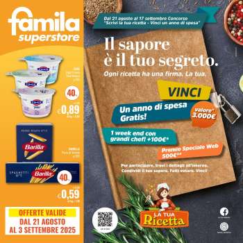 Volantino Famila - 21/8/2025 - 3/9/2025.
