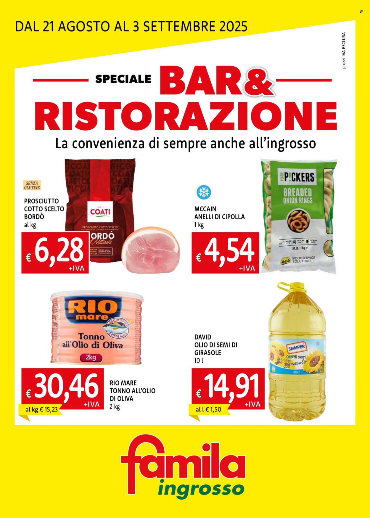 Volantino Famila - 21/8/2025 - 3/9/2025. Pagina 1