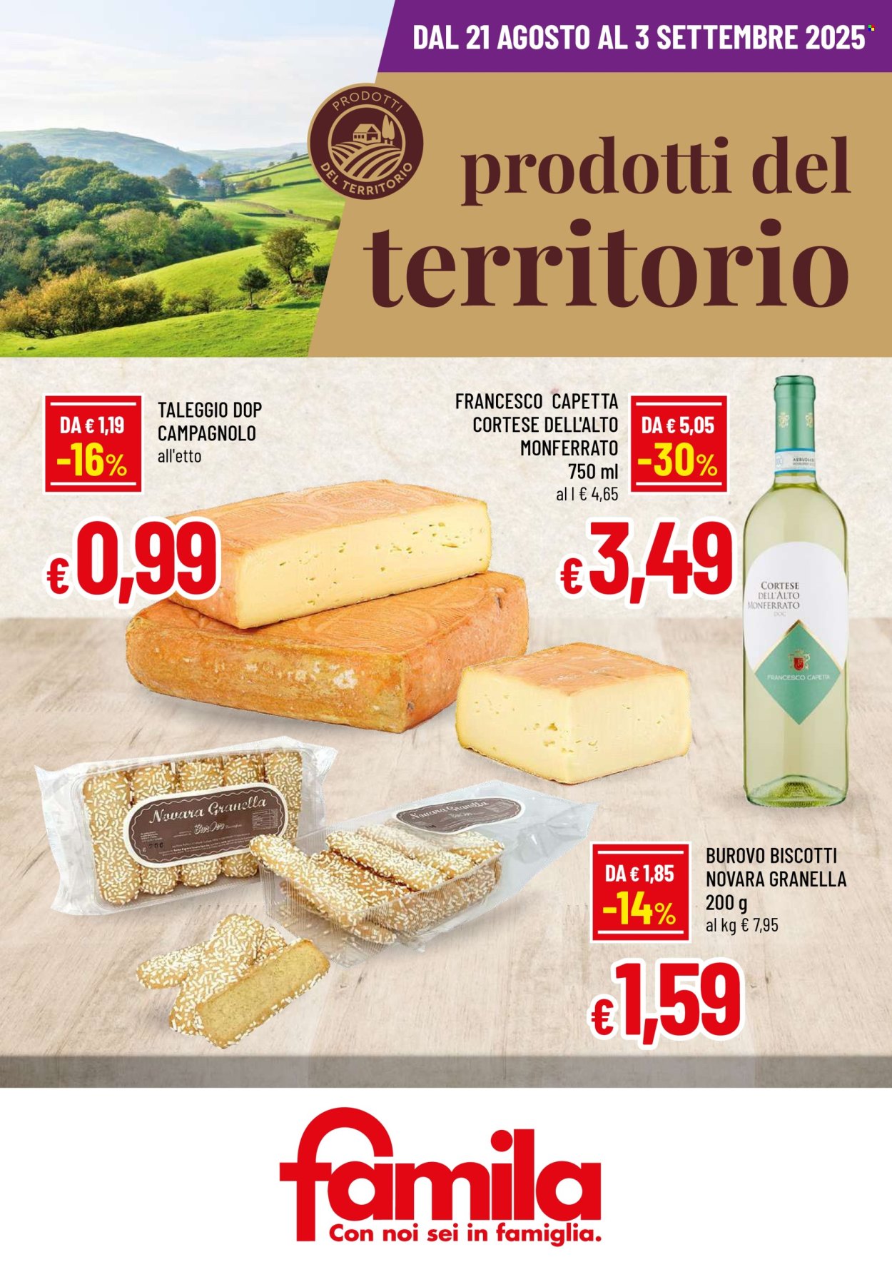 Volantino Famila - 21/8/2025 - 3/9/2025. Pagina 1