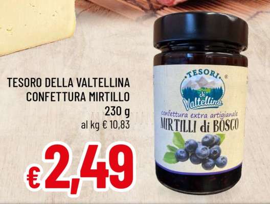 TESORO DELLA VALTELLINA CONFETTURA MIRTILLO